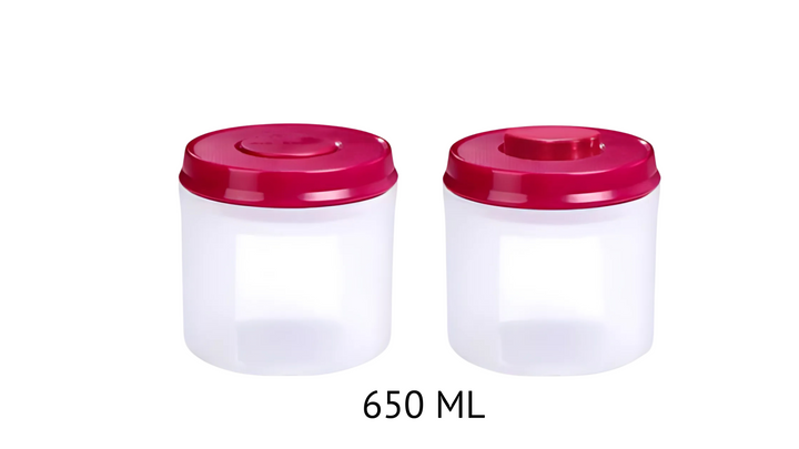 Round Push Button Container 650 ML