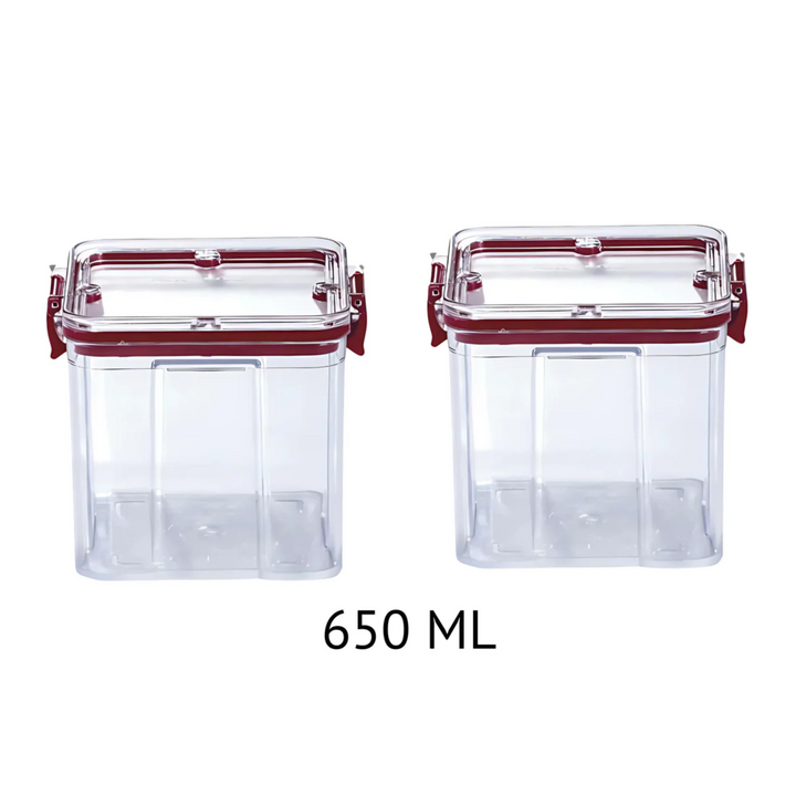 Clear Square Container – 650ML