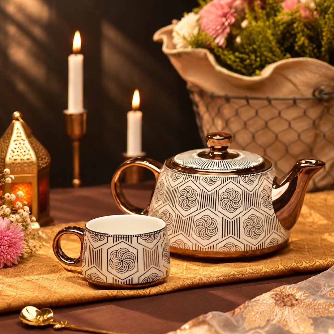 Porvelle Velora 7 pcs Tea Set ROSE GOLD