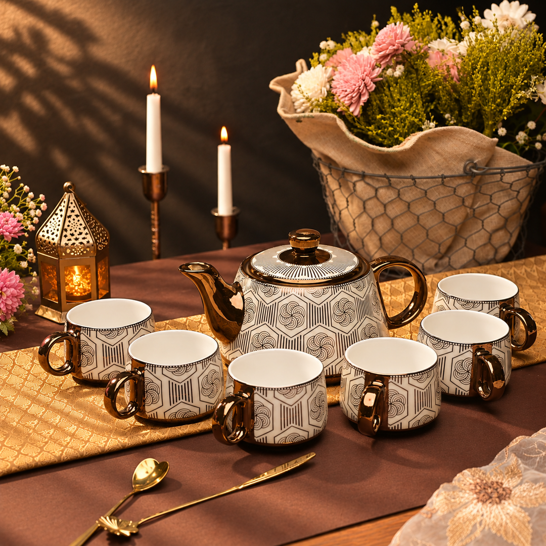 Porvelle Velora 7 pcs Tea Set ROSE GOLD