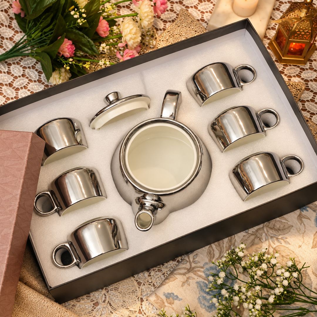 Porvelle Royal Chrome 7 pcs Tea set
