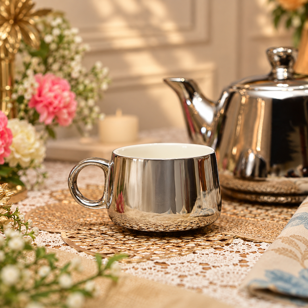 Porvelle Royal Chrome 7 pcs Tea set