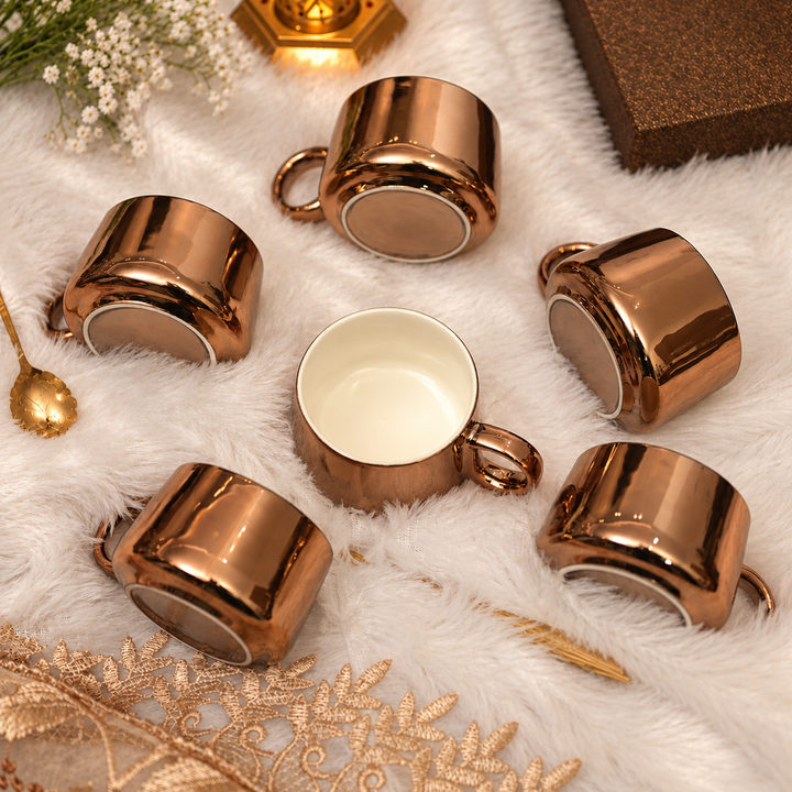 Porvelle Velvet Bronze 6 pcs Cup Set