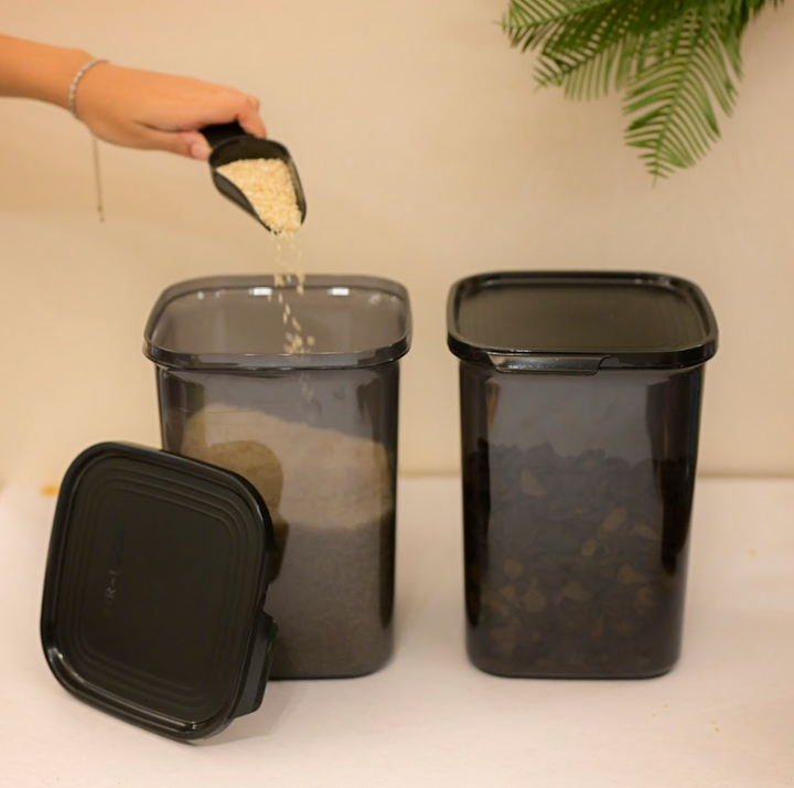 Noir Square Clear Container