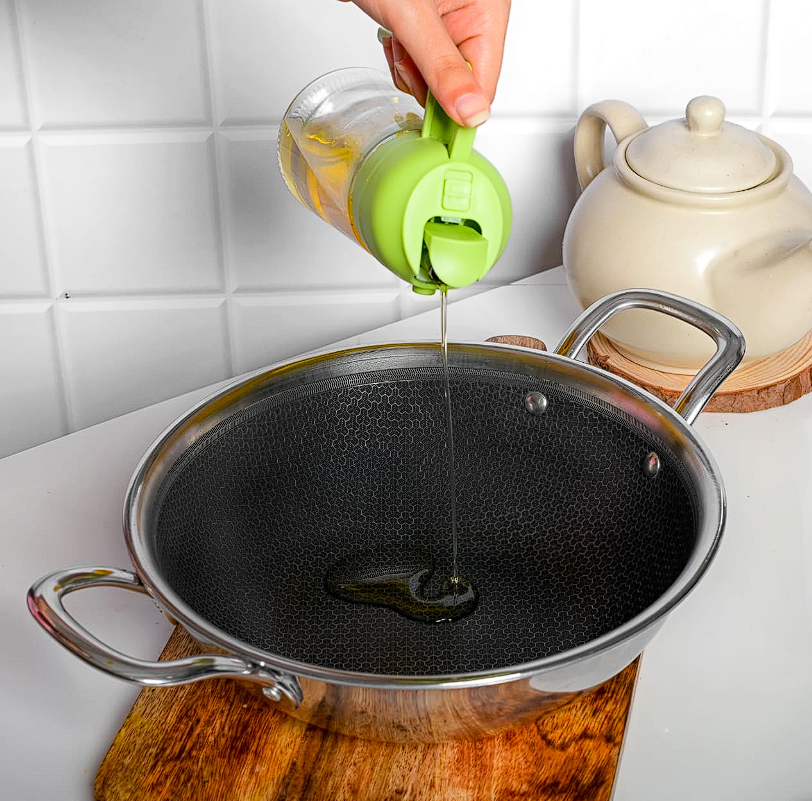 Triply Honeycomb Kadhai with glass lid 20cm