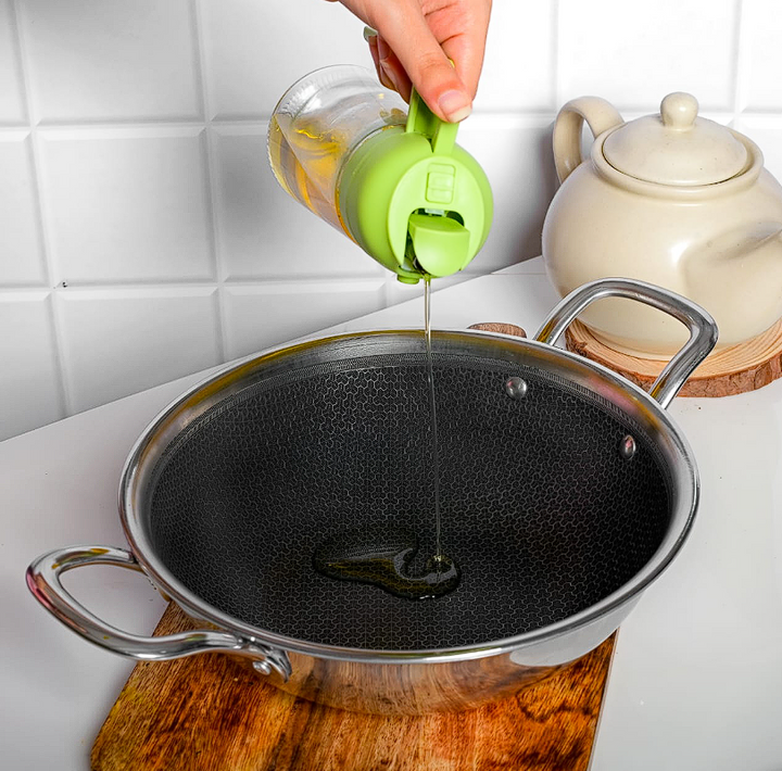 Triply Honeycomb Kadhai with glass lid 20cm